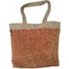 C'era una volta un filo Tote bag in ciniglia lavorata a mano ad uncinetto (beige)