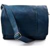 ItalianHandbags Borsa notebook messenger pelle notebook 15 pollici porta tablet ipad borsa laptop blu messenger uomo donna cartella da spalla - Regalo perfetto ed elegante per uomo e donna