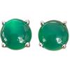 Generico Green Onyx Stud Earring 925 Sterling Silver Healing Gemstone Green Onyx Jewel Gift For Her Round Cab