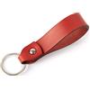 HAPPER STUDIO Rosso portachiavi di pelle con anello a forma di goccia e, regalo per ragazzo