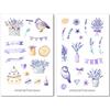 Jellyfish Stickers Set di adesivi viola Lavanda | Adesivi floreali | Adesivi per il diario | Adesivi per l'agenda | Adesivi per le piante | Adesivi per la natura, giardino
