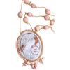 Generico Collana cammeo conchiglia sardonica di Torre del Greco e pasta di corallo rosa, collana argento dorato sautache, collana italiana