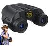 Generic Binocolo per adulti, binocolo da viaggio | Binocolo portatile impermeabile per esterni 12 × 25, binocolo telescopico HD con panno di pulizia per birdwatching, caccia, giochi
