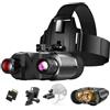 AILNJUC Occhiali per visione notturna, binocolo per visione notturna, compatibile con casco tattico militare, messa a fuoco lunga a infrarossi, zoom digitale 8X, scheda SD da 32 GB