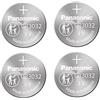 Panasonic 4-Pack Panasonic Battery, Lithium Button Cell Cr3032- CR 3032