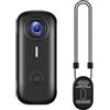 LICAEVEY Mini Action Camera WiFi, FHD 1080P Grandangolo Impermeabile POV Indossabile Body Cam Videoregistratore Videoregistratore con Corda Magnetica per Appendere Vlogging Viaggi