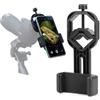 Mimdixy Adattatori per telefono telescopio, adattatori per staffa telefono cellulare in plastica nera Supporto universale binocoli Monocoli Microscopi astronomici