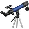 RENYUEH Telescopio, apertura 60 mm e lunghezza focale 500 mm Telescopio rifrattore astronomico per bambini e principianti, treppiede regolabile in altezza, telescopio da viaggio con borsa per il trasport