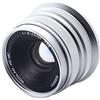 Roolad锐来德 Roolad 25 mm F/1.8 Grande Apertura Manuale Prime Obiettivo Fisso APS-C per Olympus M43 Panasonic Xiaoyi Fotocamere Digitali Mirrorless EM EP PL GX con Paraluce Lens Cap Bag (Argento)