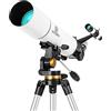 WOWCSXWC Bird Watching 80mm Aperture 500mm Telescope Portable Travel Telescopes with Smartphone Adapter Carry Bag Telescope WOWCSXWC