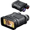 NGBFF Visore Notturno, Binocolo for visione notturna ricaricabile 850nm Infrarossi HD 5X Zoom digitale Telescopio Occhiali notturni for la sorveglianza del campeggio di caccia,per birdwatching, sport all'a