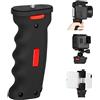 ohfruit Stabilizzatore per fotocamera e videocamera, bastone per selfie portatile, supporto per luce video con messa a fuoco lunga, supporto per luce video per fotografi Starter Kit nero