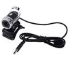 Denash Webcam, Lunghezza Focale Regolabile Videocamera con Staffa Girevole HD Manuale a 360°, Correzione del Colore Bilanciamento Automatico del Bianco per Ufficio Casa (SILVER)