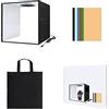 JOJIDE 30cm Lightbox Mini pieghevole Photo Studio Box LED Light Box Fotografia Studio Shooting Tent Box Kit e 6 fondali a colori(Noir)
