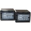 Panasonic vhbw 2x batteria compatibile con Panasonic HC-V500EG-S, HC-V500M, HC-V700 videocamera camcorder (3200mAh, 3,6V, Li-Ion) con infochip