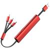 YIWOYI Cavo di ricarica rapida 3 in 1, cavo di ricarica multi USB in silicone liquido con porta di tipo C, micro e iOS, cavo di alimentazione ad alta velocità 3A (rosso)