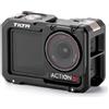 Tilta Gabbia per fotocamera completa compatibile con DJI Osmo Action 3, Action 4 e Action 5 Pro (nero) | Telaio in alluminio e magnesio | Scarpa fredda e supporti da 1/4-20 | Supporto filtro
