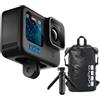 GoPro HERO12 Bundle (con manico corto/treppiede | SwagBag | Custodia per il trasporto | Scheda SD da 64 GB)