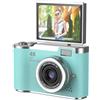 ReachMall Fotocamera Digitale 4K 48MP, Fotocamera CCD Compatta con Schermo Flip 180°, Zoom 8X, Anti-Shake per Studenti Adolescenti Principianti, Nero