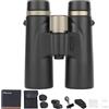 Generisch Binocolo Hd 12 x 42, binocolo impermeabile ad alte prestazioni, con visione notturna in condizioni di scarsa illuminazione, perfetto per birdwatching, viaggi, osservazione delle stelle, caccia (nero)