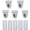 ZHOUXYFDC Serrature Per Borse 10/20/30 pezzi di fermagli in metallo for borse, chiusure a scatto for borse, chiusure a scatto for fai da te, accessori for custodie e ferramenta.(Sliver,10pcs)