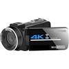 DMETE Fotocamere digitali da 56 MP for la fotografia Videocamera 4K Webcam Vlog Set Zoom digitale 18X Videoregistratore for visione notturna Regalo per principianti(32G SD Card,Standard)