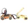 RK NAUTICAL INSTRUMENT Occhiali da opera in ottone stile vintage, 10,2 cm, cinturino in pelle marrone, set da 2 pezzi, lucido oro antico