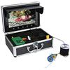 VCHICS Telecamera subacquea per la pesca, 9 pollici 1. 5M 1000TVL. Fotocamera da pesca subacquea del cercatore di pesce 15pcs bianco LE. Lampada a infrarossi DS + 15PCS per la pesca in kayak su lago ghiaccia