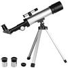 LAURAG Telescopio astronomico, telescopio astronomico, per bambini e principianti, con ingrandimento 90x, con mirino, 2 oculari e treppiede