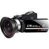 QZCX Videocamera Digitale, Video Camera Camcorder WiFi 2.7 K Vlogging Camcorder For Vlog Recording Vlogging Camera With Touch Screen 3 0MP 16X Digital Zoom Factory(16GB SD Card,DV02 Lens)
