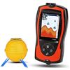 VCHICS Telecamera subacquea per la pesca, Finder di pesce 2.4inch. LCD. Localizzatore di profondità del trasduttore Sonar wireless GHIACCIO/Rilevatore di allarme pesce oceano/barca Pesca per la pesca in
