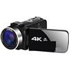 DIGNIFE Videocamera, Full 4K UHD Digital Camera Stream Camera 4K Vlog Camcorder Videoregistratore digitale 18X 48MP Webcam Time Lapse(No SD Card,Standard)