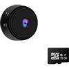 DMETE A9 Mini WiFi Camera 1080p Night Night Versione di rilevamento del movimento di movimento P2P. Camcorder Cam Video Voice Recorder Videoregistratore(Black and 32g card)