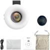 Denash Obiettivo Macro 15X con Anelli Luminosi a LED, 5 Livelli di luminosità per Telefoni Tablet, Vetro Ottico Aggiornato, 28 Perline LED, Morsetto, Interfaccia USB, 3 modalità di