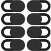 lululeague Webcam Cover, [8 Pezzi] Copri Webcam Slider Copertura Webcam Ultra Sottile Camera Cover per Laptop, PC, Computer Portatile, Phone, Tablet, Smartphones, Noteboook PRO - (Nero)