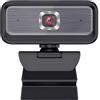 TIEOAXFT Webcam 4K Full HD con microfono, webcam USB for PC portatile messa a fuoco automatica 2k, telecamera di registrazione video copertura for la privacy(2K)