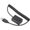 AstraLoom USB to FW50 Full Decoder Dummy Battery Power Adapter Replacement for A7 A7II A7R A7S A7RII Camera with Short Circuit Overvoltage Overcurrent Protection Black Plastic 40 80cm Wire