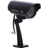OSALADI 2pezzi Cctv Camera Finta Con Luce Led Rossa Simulata Facile Installazione Per Esterni e Interni Stile Realistico Per Sicurezza Domestica e Commerciale