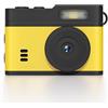 GOWENIC Fotocamera Chiave, Fotocamera Compatta da 12 MP da 1080p con Schermo da 0,96 Pollici e Luce di Riempimento a LED, per Viaggiare per il Ciclismo Vlog All'aperto (Nero giallo)