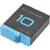 Xiuganpo Batteria Ricaricabile da 1800 MAh per 10 9 Nera, Protezione Multipla, Campeggio/viaggio, 1,97 X 1,57 X 0,79 Pollici