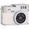 VBESTLIFE Mini Fotocamera del Portachiavi, Telecamera per Pollice retrò HD 1080p da 20 MP con Schermo 0,96 Pollici e Luce di Riempimento a LED, Durata della Batteria da 120 Minuti per la (WHITE)