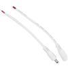CHICIRIS 5 Paia di Connettori di Alimentazione CC Durevoli Maschio e Femmina 5,1 Mm X 2,1 Mm per Strisce LED, Telecamere CCTV, Prodotti Digitali, /bianco (WHITE)