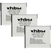 vhbw 3x batteria compatibile con Sony Cybershot DSC-W690, DSC-W730, DSC-WX100, DSC-W830, DSC-W710, DSC-W810 fotocamera (600mAh, 3,6V, Li-Ion)