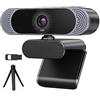 OXOAMP Webcam Webcam 1080P HD Webcam Microfono con cancellazione del Rumore/Copertura for la Privacy/Treppiede Plug And Play USB Web Camera for riunioni Video