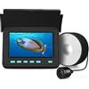 MINING Telecamera subacquea per la pesca, Videocamera subacquea da 4,3 pollici 20M Fish Finder Videocamera da pesca portatile fissa su asta 1000TVL Fotocamera impermeabile 10000mAh Batteria 10H