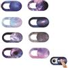Generic 8Pcs Webcam Covers Slide Starry Sky Pattern Laptop Blocker Camer Cover Privacy Protezione Adesivi per Telefono Laptop