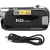 PUNELE Fotocamera con Schermo Ruotabile, Fotocamera Digitale D90 1080P 16MP Videocamera con Schermo Ruotabile da 2,4 Pollici Videoregistratore HD con Zoom 16X con Luce di Riempimento