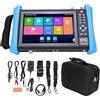 Fafeicy Tester CCTV da 7 Pollici, Tester per Telecamere IP con Test CVBS AHD CVI TVI SDI CVBS da 8 MP, Monitor Video con Display HD 4K, Touch Screen, Supporto POE PTZ, per Sistemi (Spina UE 100-240