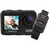 Lamax W10.2, telecamera per esterni con vera fotocamera 4K/60FPS, stabilizzazione MAXsmooth 2.0, doppio display, impermeabile fino a 40 metri, Wi-Fi e app mobile, fino a 4 volte rallentatore in Full