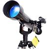 RENYUEH Telescopi Telescopio per adulti Astronomia principianti, Telescopio rifrattore da viaggio da 60 mm con treppiede regolabile, Telescopio per la visualizzazione della luna